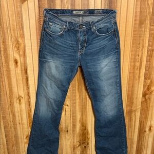 BKE Men's Straight Jeans in Dark Blue